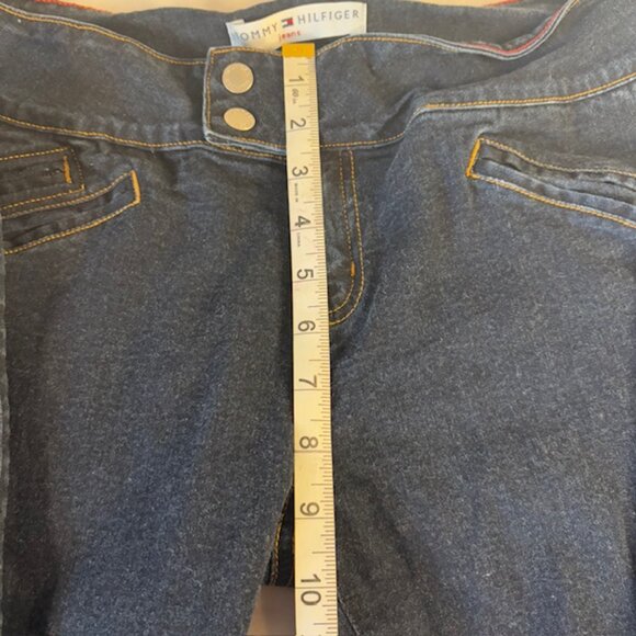 Tommy Hilfiger Center Seam Double Button Equestrian Dark Wash Jeans Size 8 - Picture 6 of 8